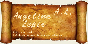 Angelina Lepir vizit kartica
